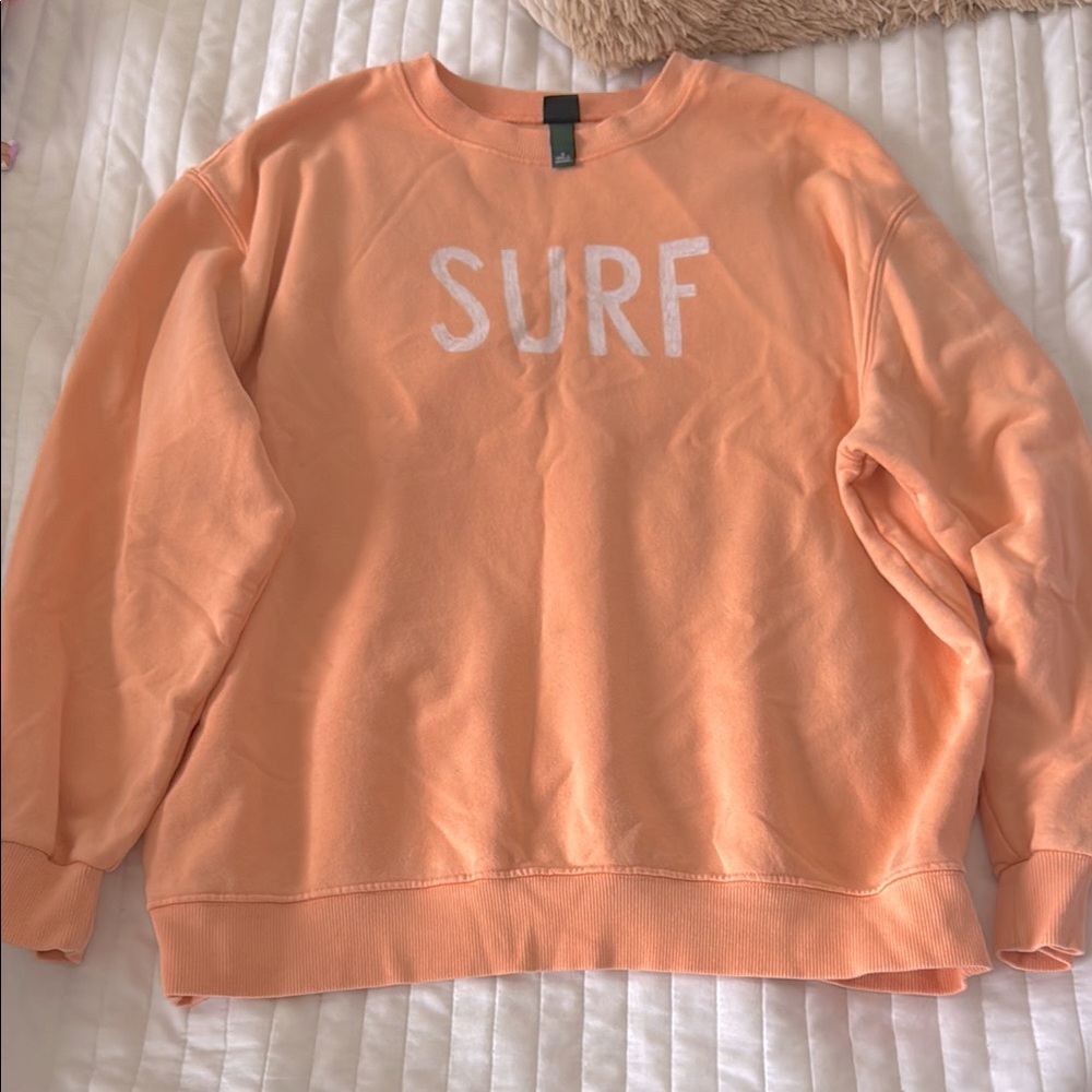 Orange Oversized Crewneck